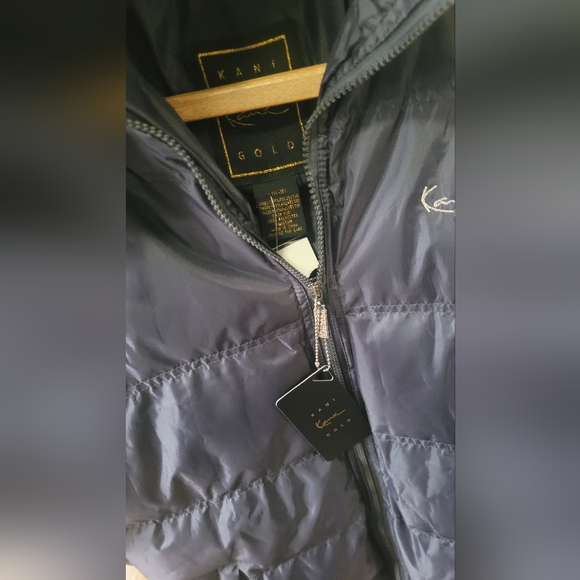 NWT Kani Gold Puffer Jacket, Boys14-16, charcoal, detachable hood - Picture 2 of 8